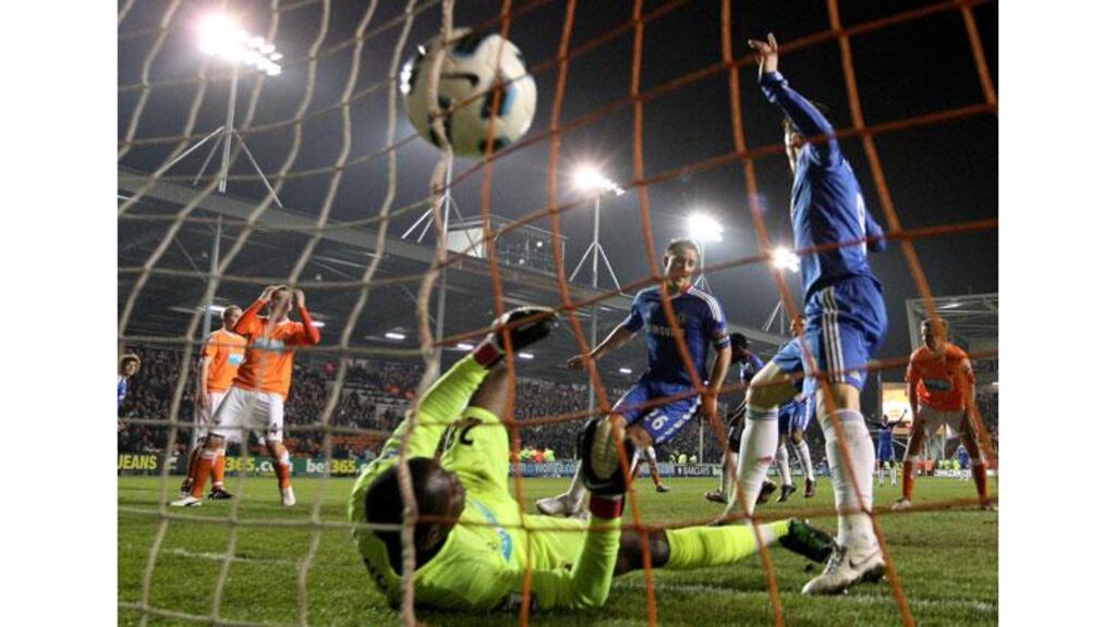 Chelsea captain John Terry opened the scoring against Blackpool at Bloomfield Road. - (Photograph: Ross Kinnaird/Getty Images)