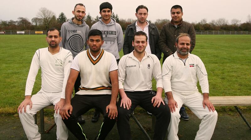 Members of the Ballaghaderreen cricket and soccer clubs. Photograph: Brian Farrell