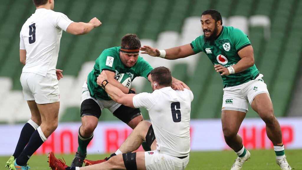 Ireland currently allows 5,000 fans while England has no restrictions on numbers. Photograph: James Crombie/Inpho