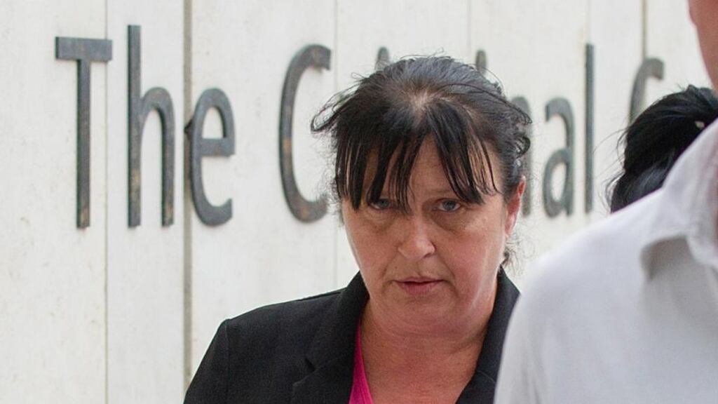 Paula Farrell at the Central Criminal Court, June 24th, 2015. Ms Farrell, with an address at Rathmullen Park, Drogheda, Co Louth is charged with murdering Wayne McQuillan (30) at her home on January 1st, 2014. Photograph: Court Collins
