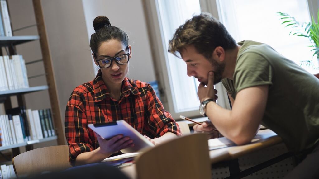 A gender gap is present across all institutions and levels of study, although it  varies significantly across different colleges and levels of study. Photograph: Getty Images