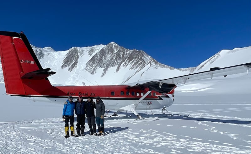 Rob Smith, Rory McHugh, Tony Osbourne and Cody Pitz at base camp.