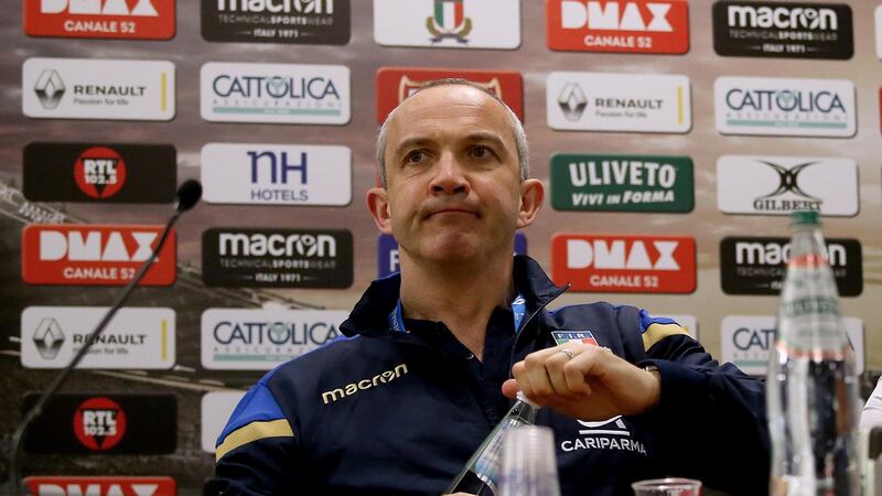 Conor O’Shea’s Italy are looking to bounce back from a heavy opening weekend defeat to England. Photograph: Tommy Dickson/Inpho