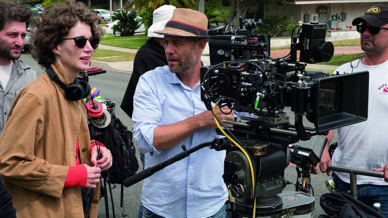 Director Miranda July and director of photography Sebastian Wintero on the set of Kajillionaire. Photograph: Matt Kennedy/Focus Features