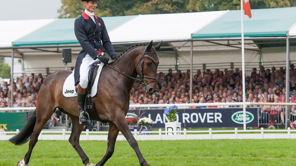 Britain’s William Fox-Pitt, who suffered a serious head injury in a fall at Le Lion d’Angers, France last October, recorded his first international victory since then when winning the Cooley Farms CCI1*YH at the Tattersalls international horses trials. Photo: Getty Images