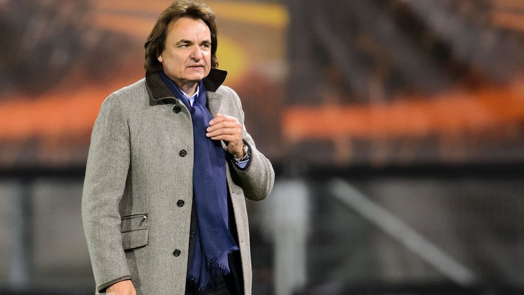 FC Sion’s president Christian Constantin looks on after Sion’s Europa League clash with Bordeaux. Photo: Fabrice Coffrini/Getty Images