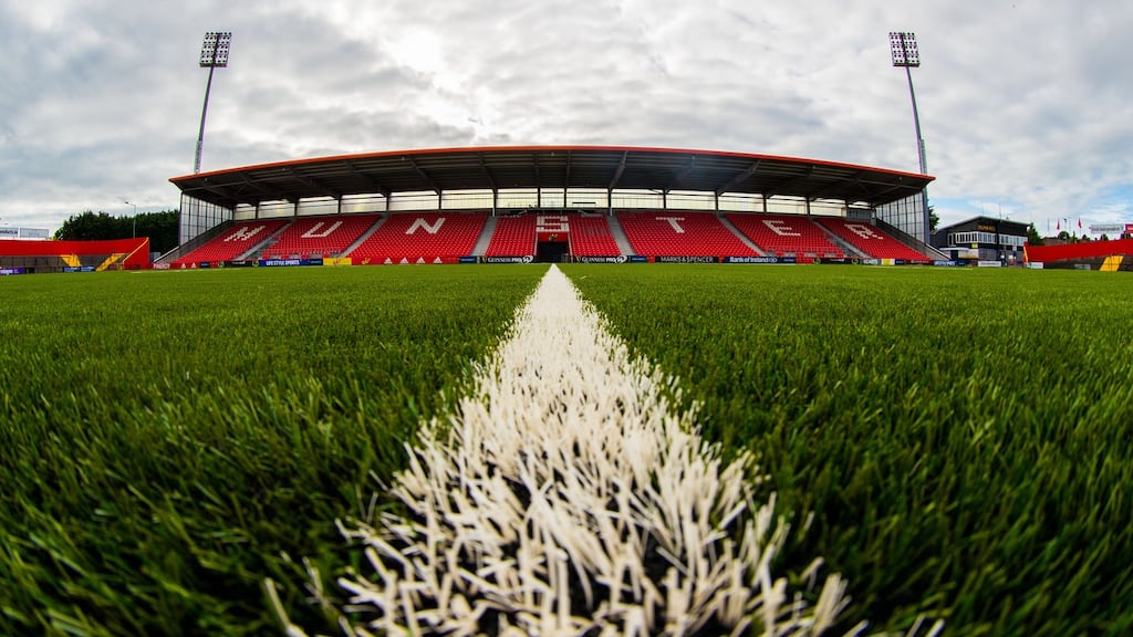 The conversion of Musgrave Park from natural grass to plastic was ready in August for the visits of London Irish and Exeter Chiefs for pre-season friendlies. Photograph: Bryan Keane/Inpho