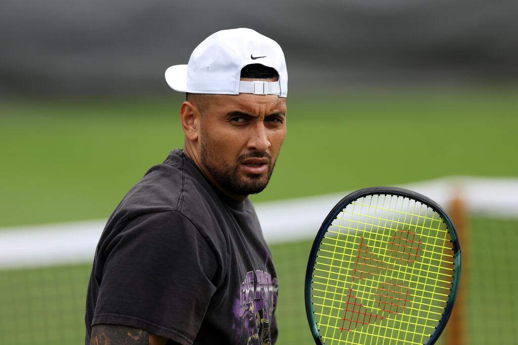 Nick Kyrgios of Australia has declared himself ready for Wimbledon 2023. Photograph: Patrick Smith/Getty Images