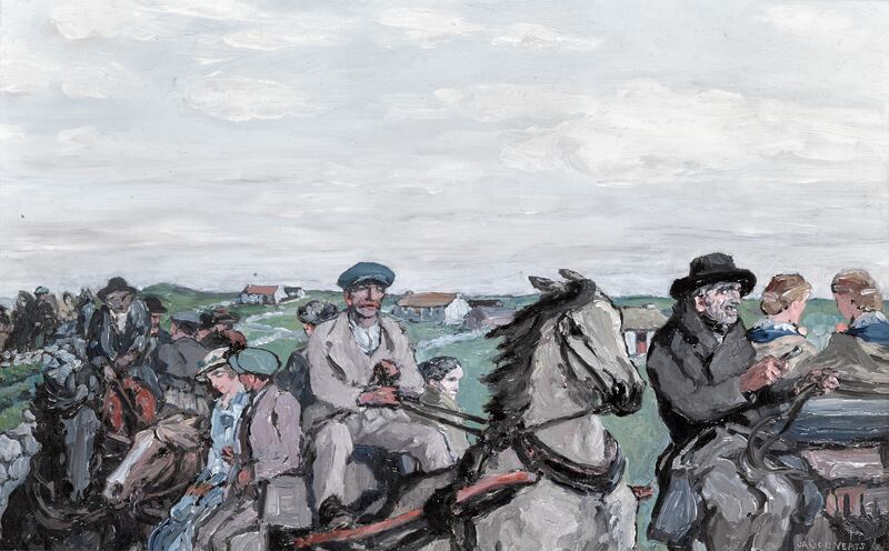 Jack B Yeats, Going to the Races, 1917, Sotheby's, €230,400-€345,600