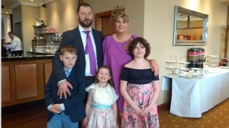 Faye Hayden and her husband Mick with their three children Patrick (12), Erin (7) and Saoirse (13): “As a family, we have had a very challenging few years in terms of accessing the support Patrick needs.”