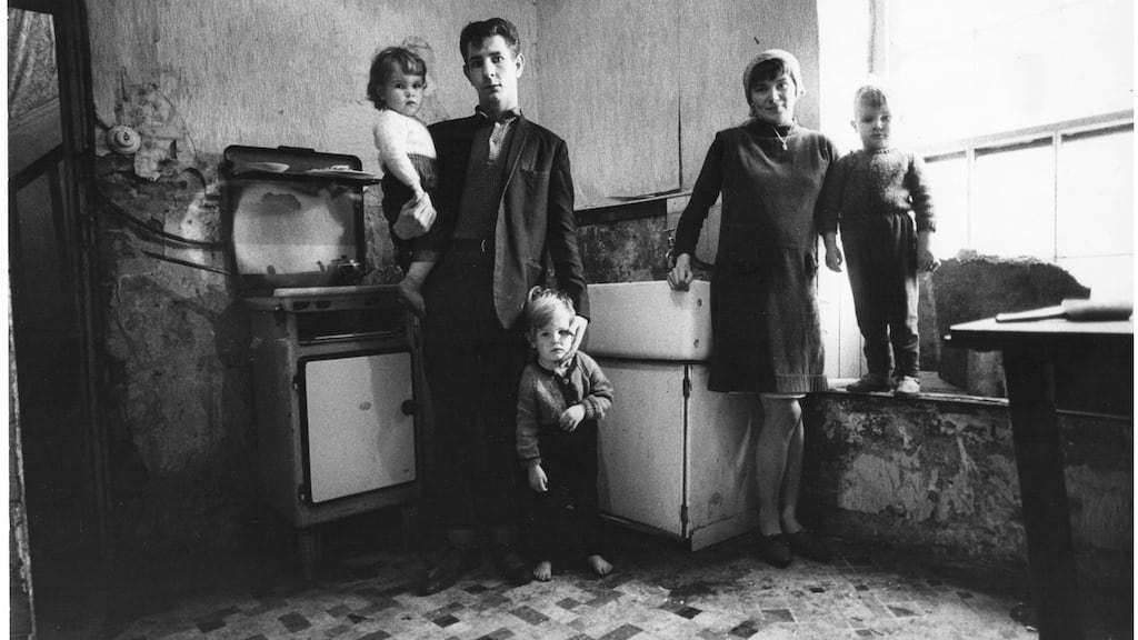 An image from the Lost Moment exhibition at the Gallery of Photography. October 1968: Mrs Ferguson and husband James, in Derry. Photograph: Tony McGrath/Observer
