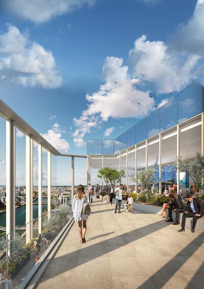 A computer-generated image of the Liffey Experience proposed as part of RGRE's redevelopment of 1 North Wall Quay