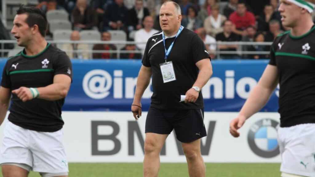 Ireland Under-20 coach Mike Ruddock: “We have to make sure to win our own ball at scrum and lineout.” Photograph: Inpho