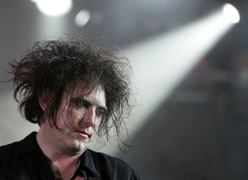 Robert Smith, singer of The Cure. Photograph: Thierry Roge/Reuters