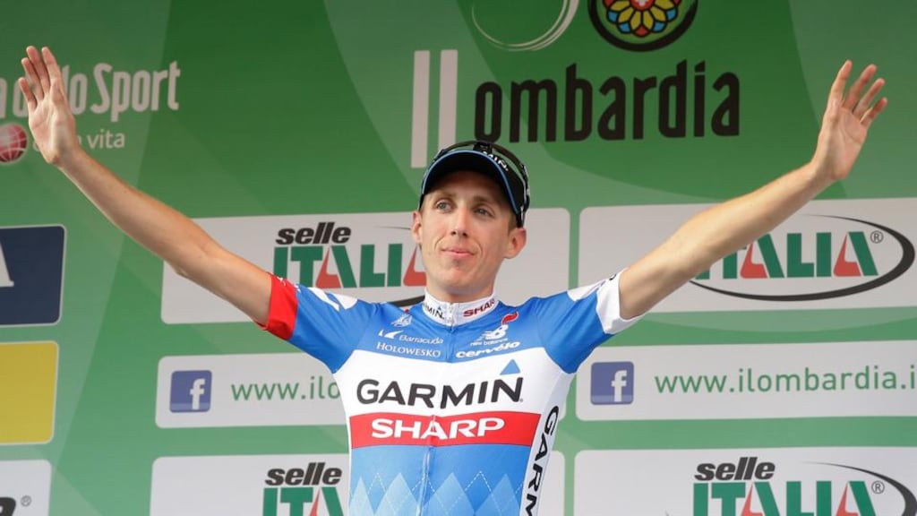Ireland’s Dan Martin after his excellent showing to win the Tour of Lombardy in Bergamo, Italy, on Sunday, October 5th, 2014. Photograph: Antonio Calanni/AP