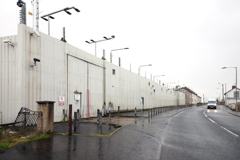 The still heavily fortified police station in Crossmaglen, south Armagh. Photograph: Stephen Davison