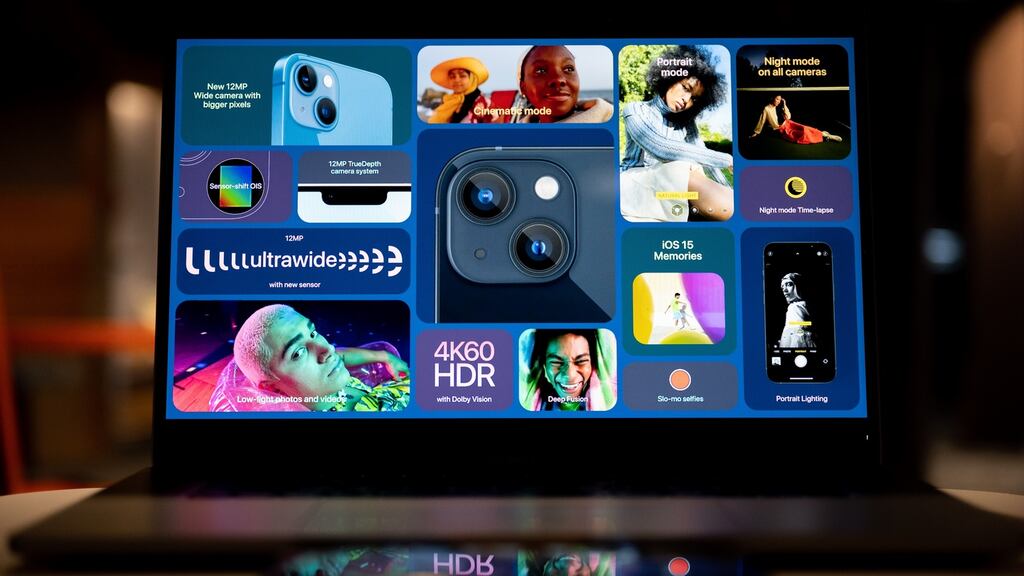 Apple has unveiled the iPhone 13, featuring longer battery life and more storage. Photograph: Jonathan Cherry/Bloomberg