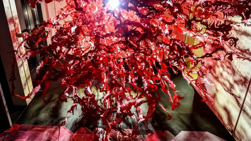 Lucy McKenna’s show ‘Astronomical Mashup’ at the Lab. Photograph: Peter Varga.