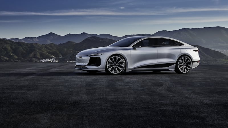 The A6 e-Tron Concept is certainly a looker, with a low, lean glasshouse, incredibly small, slim headlights, and the big, blanked-off grille lifted from the Q4 e-Tron