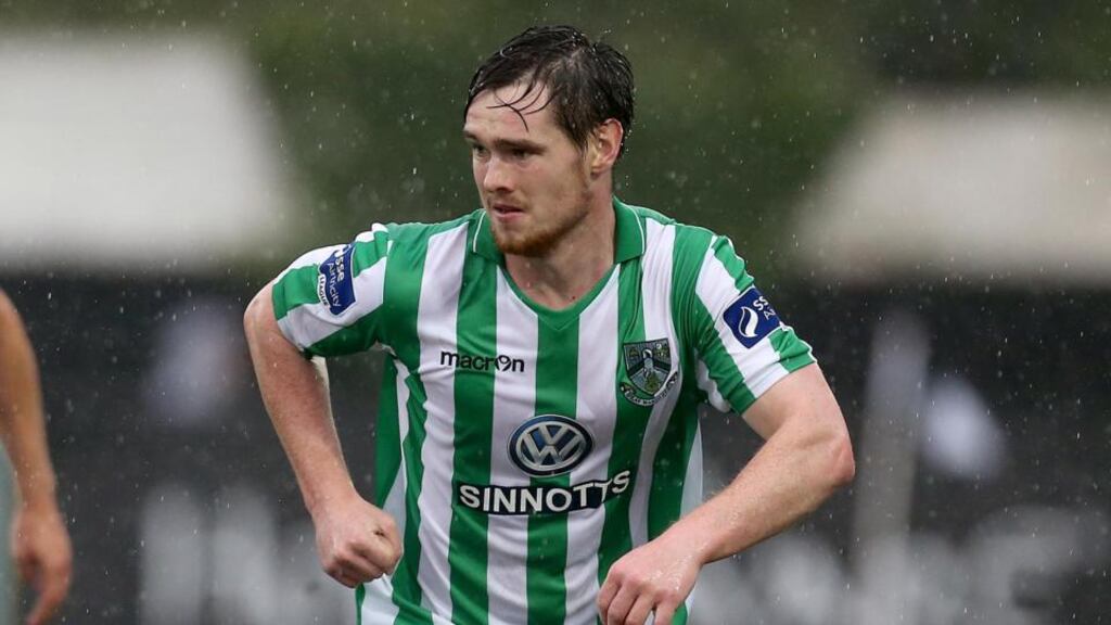 Bray Wanderers’ goalscorer against Athlone Town Michael Barker.