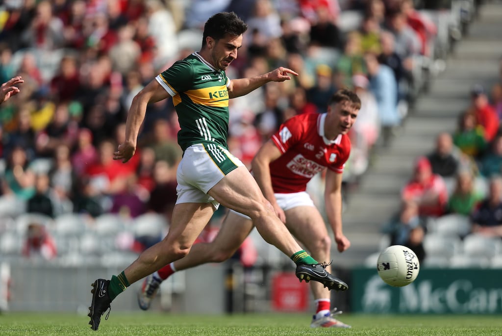 Brian Ó Beaghaoich in action for Kerry. Photograph: Bryan Keane/Inpho