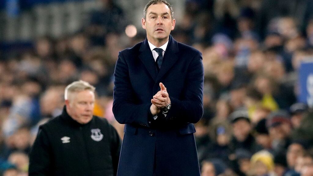 Paul Clement has been sacked as Swansea manager. Photograph: Martin Rickett/PA Wire.