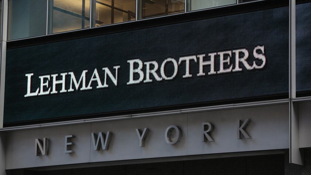 Lehman Brothers collapsed weeks before the Irish government issued its blanket bank guarantee.