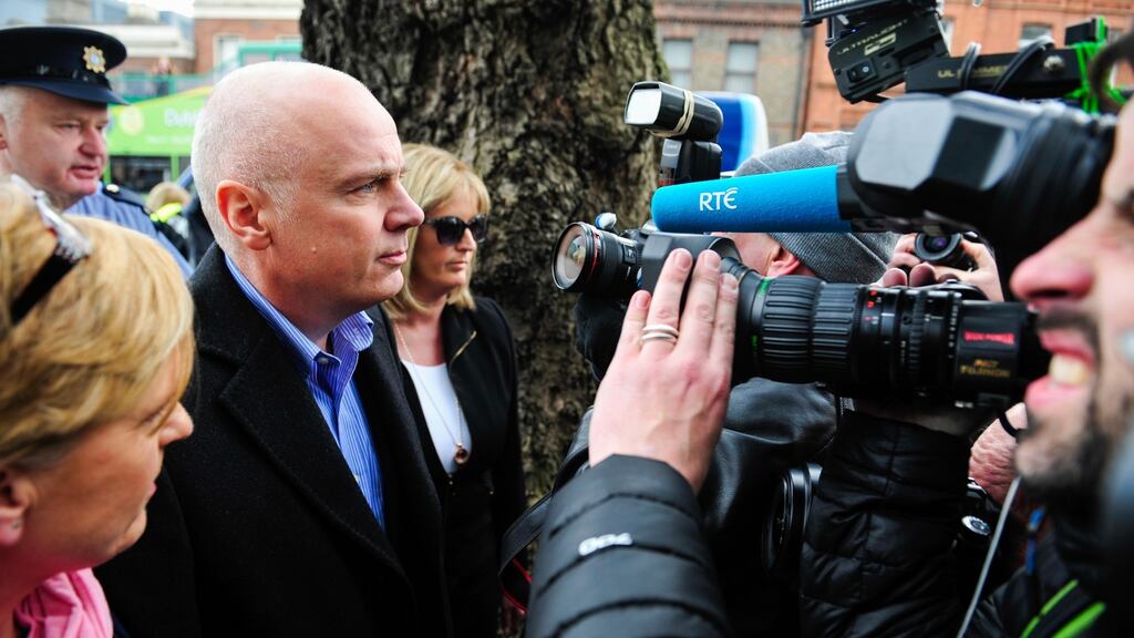 David Drumm leaves the Dublin District Court: he will likely be waiting until the middle of next year for a trial. Photograph: Aidan Crawley/Bloomberg