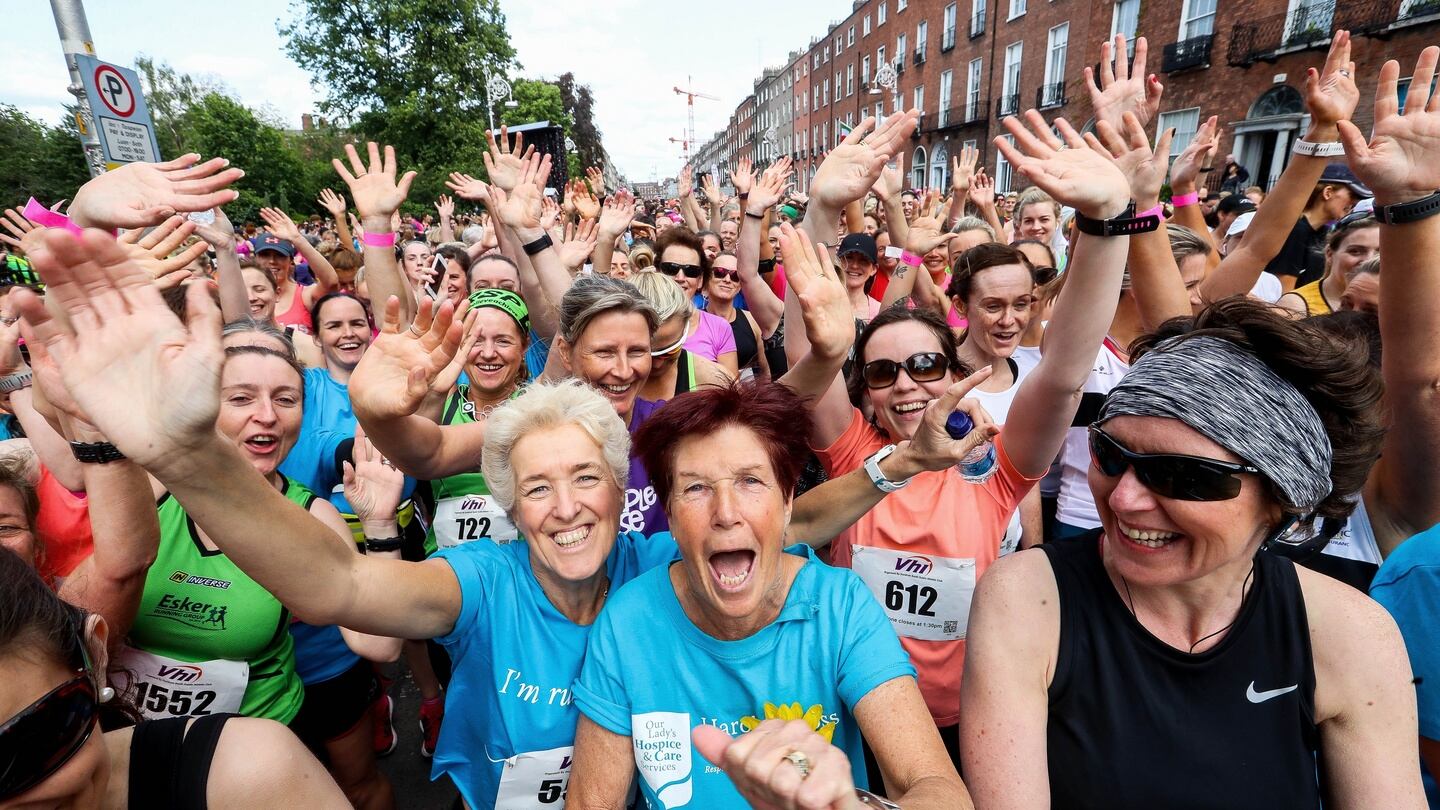 Participants in the 2019 VHI Women’s Mini Marathon in Dublin on Sunday. Photograph: INPHO