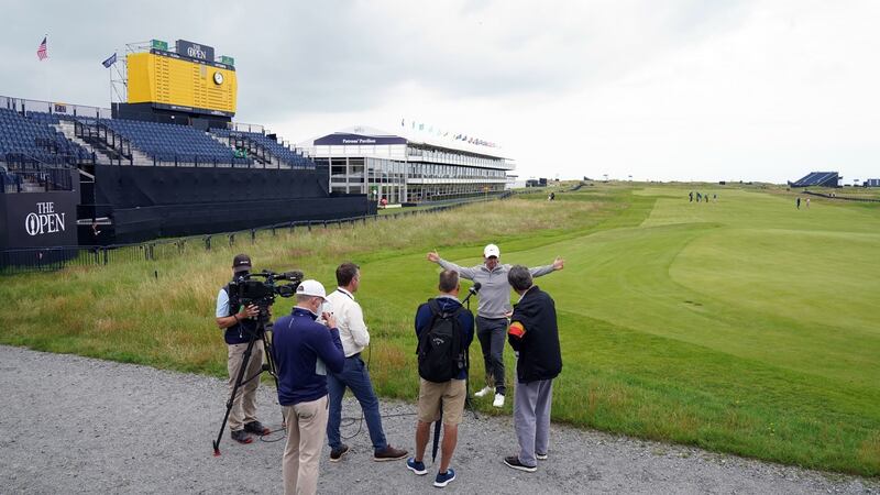 Rory McIlroy speaks to the media. Photo: Gareth Fuller/PA Wire