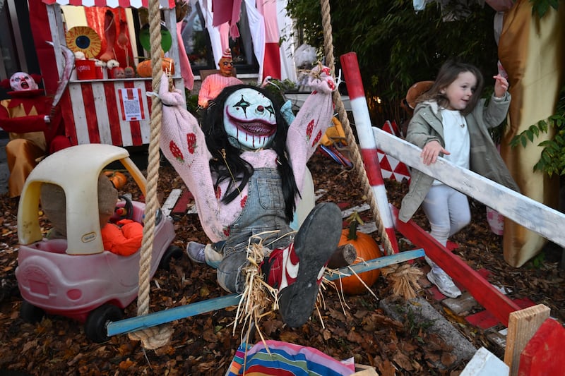 Harry Weir and Diego Gonzalez make most of their decorations by hand or find them in charity shops. Photograph: Bryan Meade