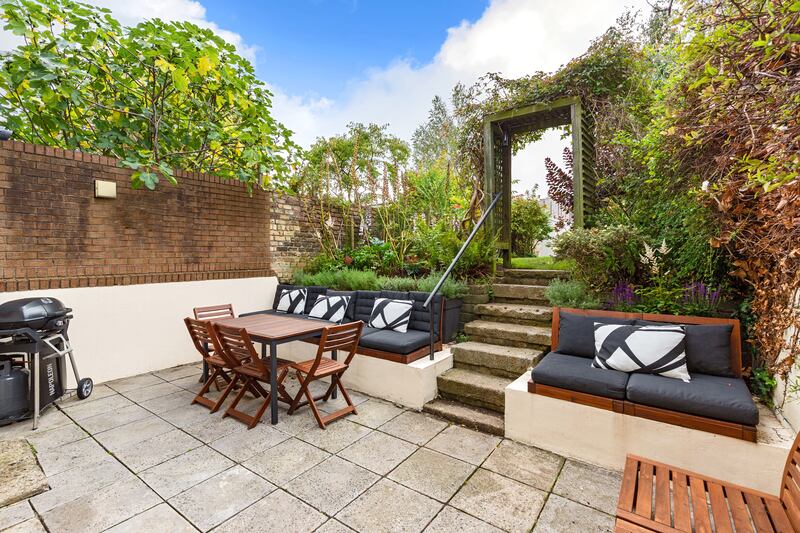 An inviting patio area