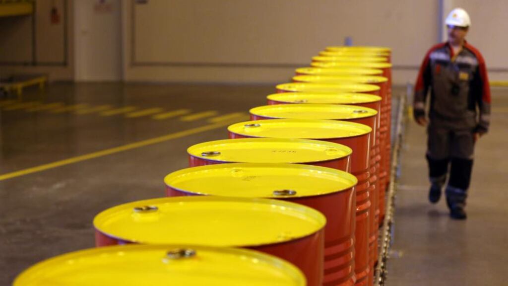 Brent crude oil prices traded around $50 a barrel on Monday, with some support coming from falling US output growth. Photo: Bloomberg