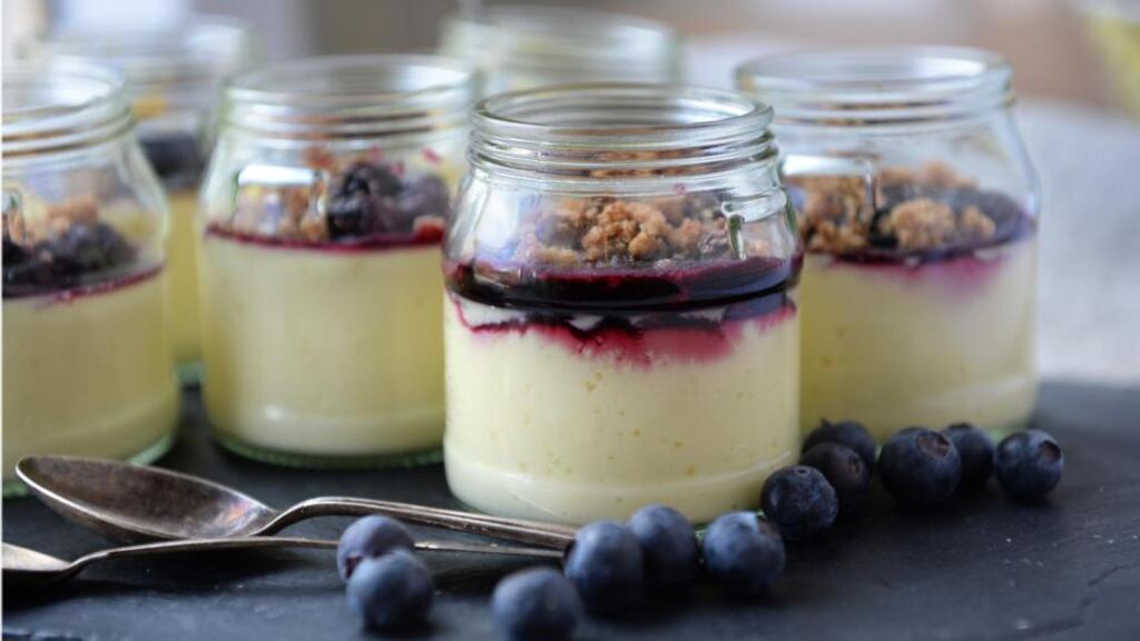 Ricotta, blueberry and lemon cheesecakes. Photograph: Dara Mac Dónaill