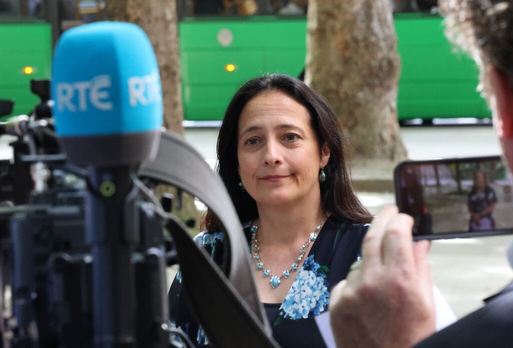 Media Minister Catherine Martin got the ball rolling before TDs took turns getting stuck into RTÉ. Photograph: Nick Bradshaw/PA Wire