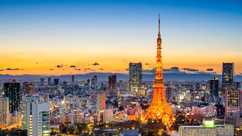 Sunset in Tokyo, one of the world’s most exciting cities