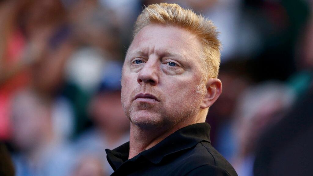 File image of Boris Becker at the Australian Open  in Melbourne in 2014. Photograph: David Gray/Reuters