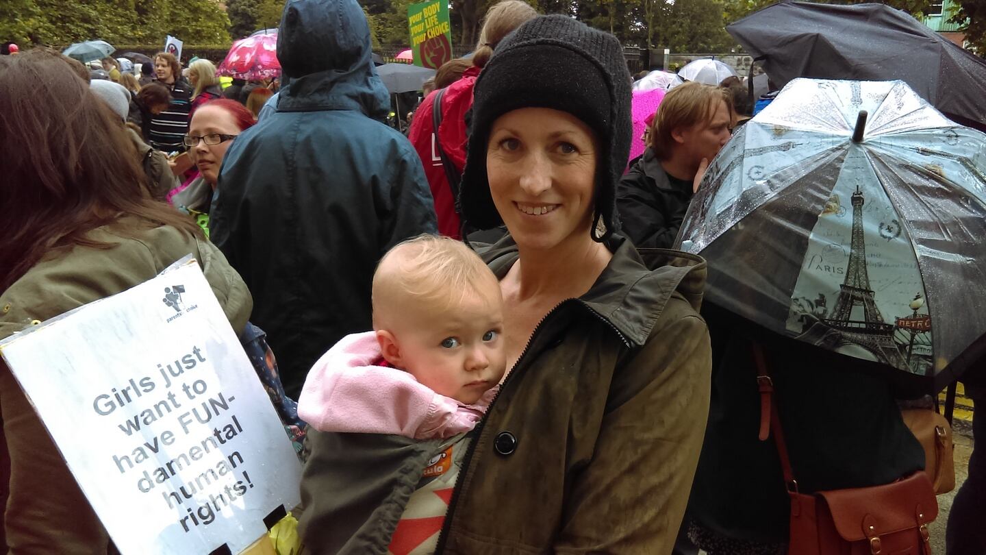 Susan Smullen with her 11 month-old daughter Kia from Co Dublin.