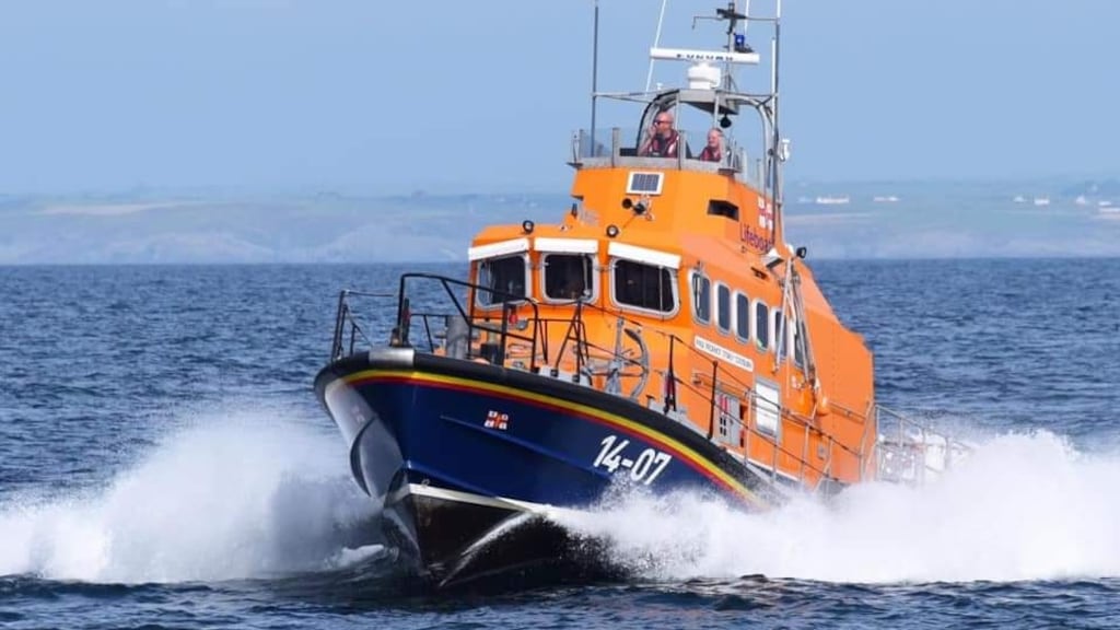 The Frederick Storey Cockburn, pictured, escorted the Maria Magdalena III to Kinsale Harbour. File photograph: Courtmacsherry Harbour Lifeboat Facebook