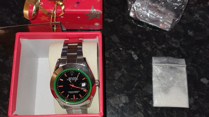 A Rolex watch seized during the searches. Photograph: An Garda