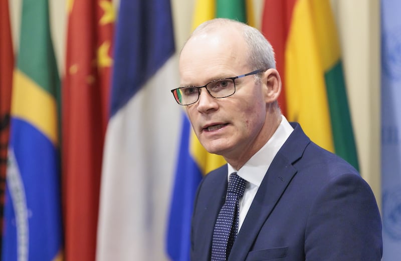 Coveney made no secret of his view that Ireland wanted Russia to answer for its actions in Ukraine. Photograph: Justin Lane/EPA