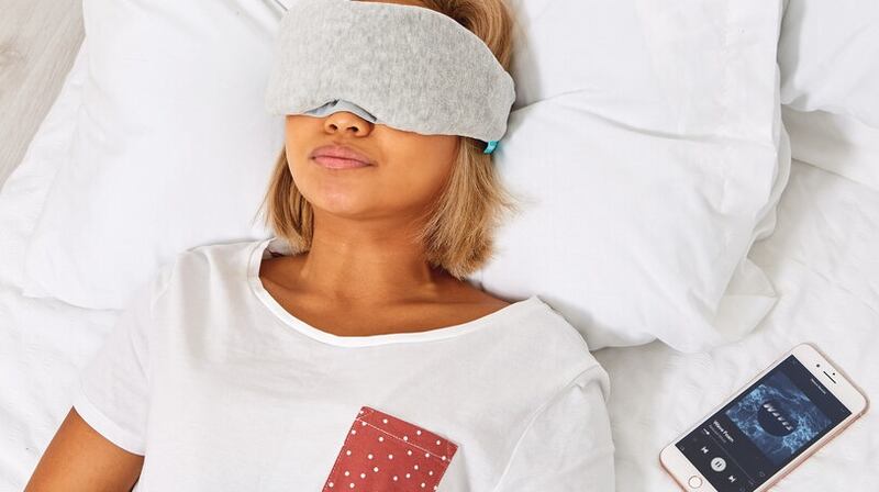 Firebox sells a Bluetooth mask that will play your music, podcast or other calming tracks while you relax.