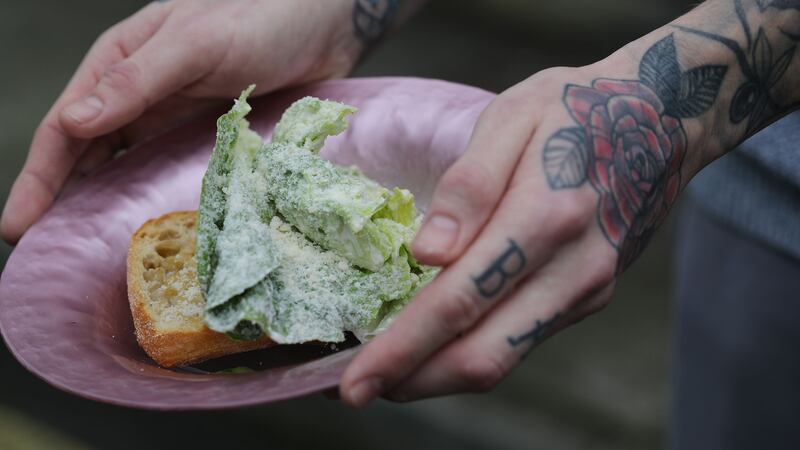 Cheat’s Caesar salad. Photograph: Nick Bradshaw