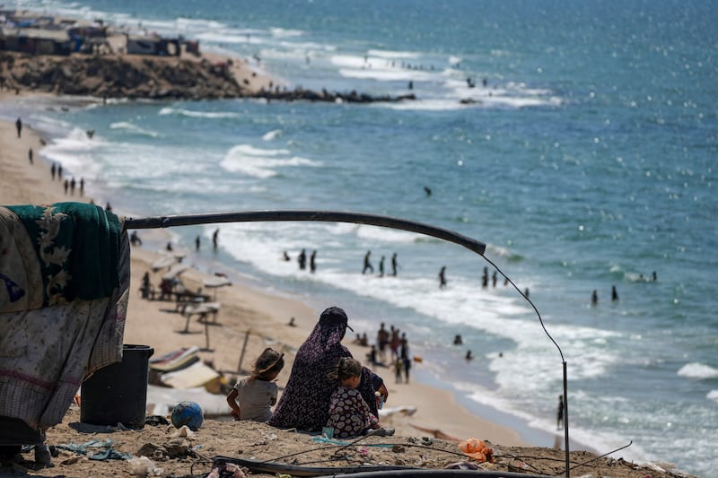 Millions of Gaza residents have been made to flee their homes. Photograph: Abdel Kareem Hana/AP