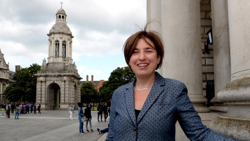 Deirdre Ní Fhloinn at TCD: Class of 1992; Results: 570 points. Currently a PhD candidate at Trinity College Dublin  Photograph: Cyril Byrne