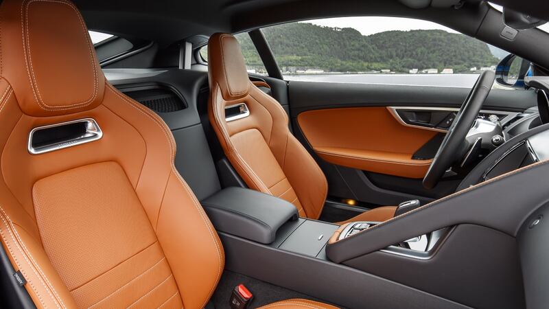 New Jaguar F-Type: Inside, there are very few changes. Slightly slimmer seats have liberated a touch more legroom