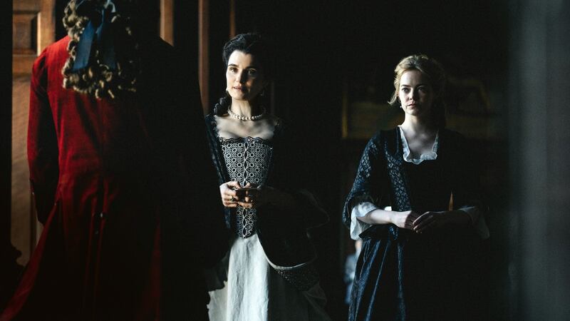 New this week: Rachel Weisz and Emma Stone in The Favourite