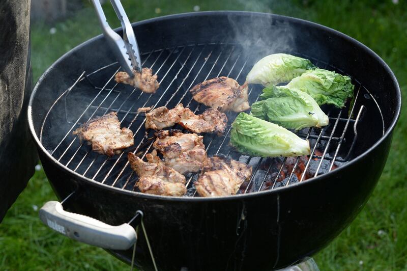 Barbecued chicken Caesar salad. Photograph: Dara Mac Dónaill/The Irish Times
