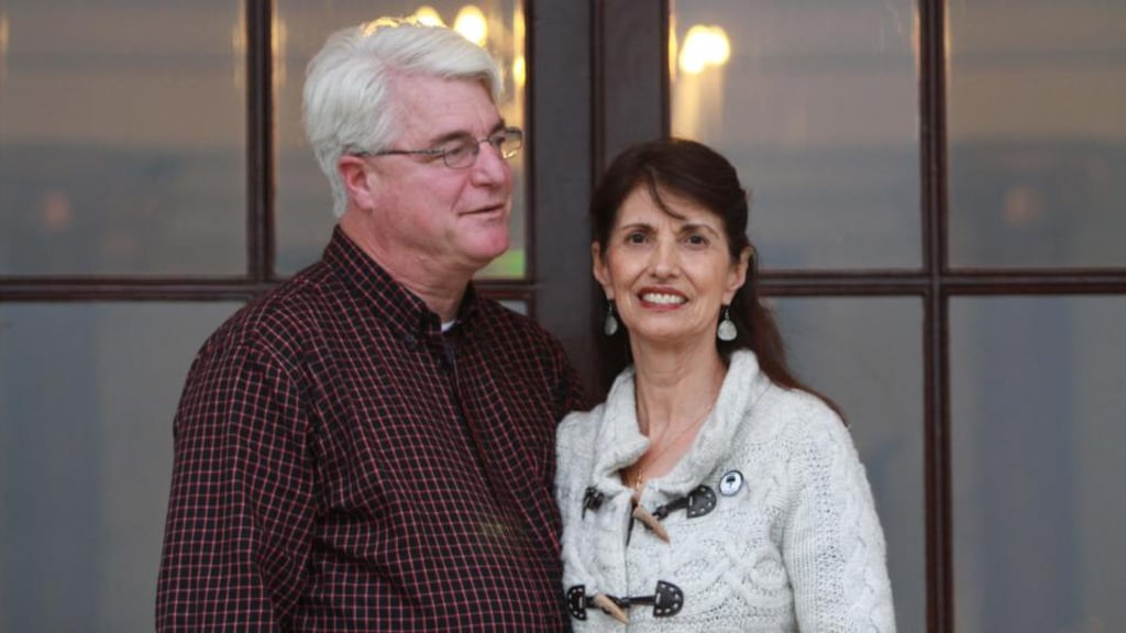 John and Diane Foley, parents of the murdered US journalist Jim Foley. Photograph: Nick Bradshaw