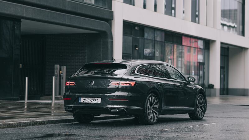 The Shooting Brake is the latest addition to the Arteon range, and comes as VW’s big four-door coupe gets a general mid-life update. Photograph: Paddy McGrath